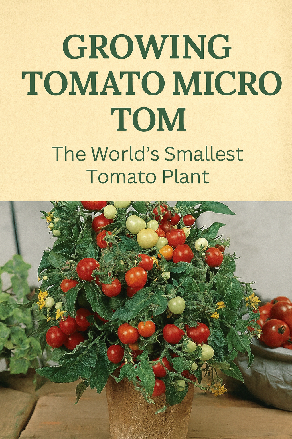 Tomato Micro Tom Seeds  Compact Cherry Tomato for Containers and Indoorst   Buy Bulk Seeds