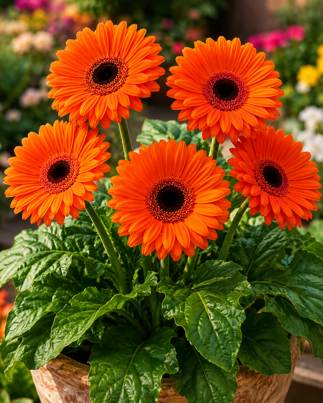Gerbera Daisy Joybera Orange Dark Eye Flower Seeds – 100 Premium Flower Seeds