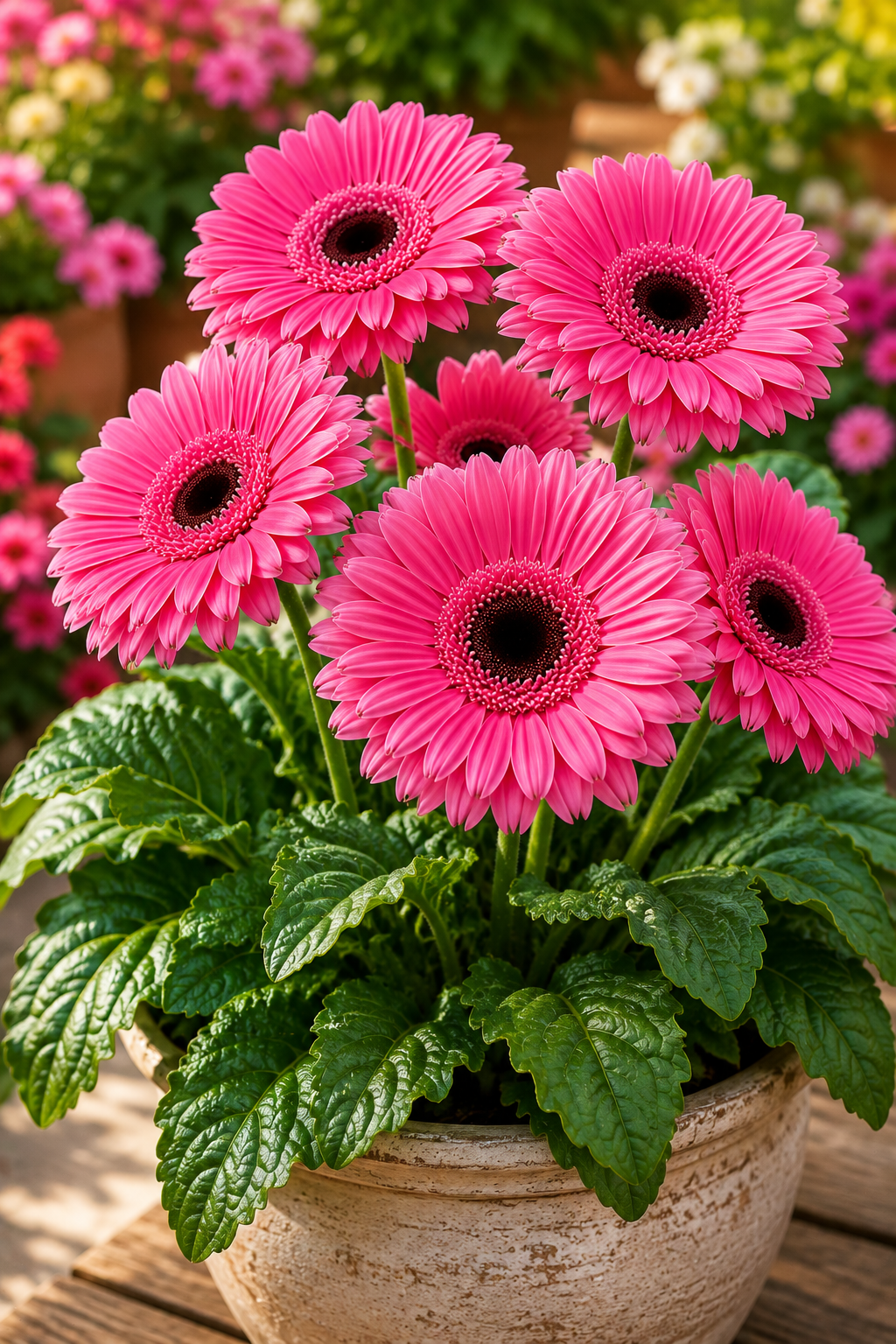 Gerbera Daisy Joybera Pink Dark Eye Flower Seeds – 100 Premium Flower Seeds