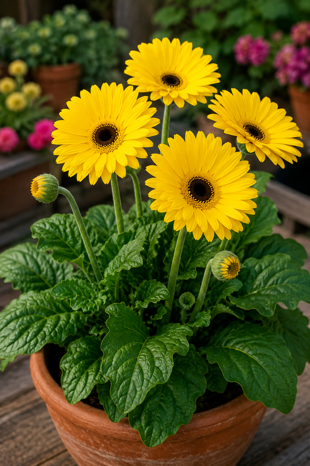 Gerbera Daisy Joybera Yellow Dark Eye Flower Seeds – 100 Premium Flower Seeds