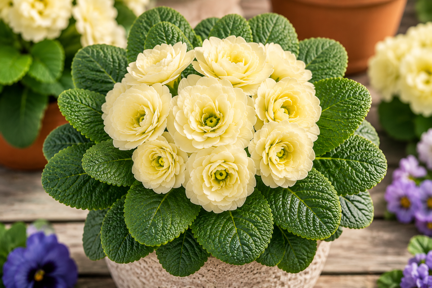 Primula Hethor Petticoat Cream Primrose Flower Seeds 500 Bulk Flower Seeds
