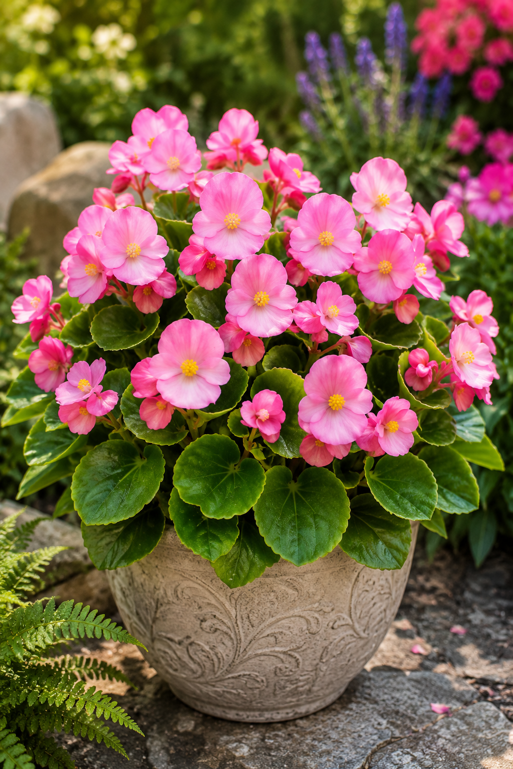 Begonia Flower Seeds Super Cool Pink 1,000 Pelleted Seeds | Premium Bedding Flower Seeds