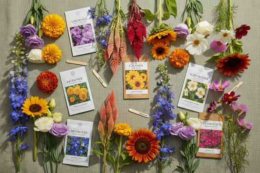  Best annual flower seeds for commercial growers — lisianthus, marigold, celosia, sunflower, lobelia, delphinium, and cosmos varieties