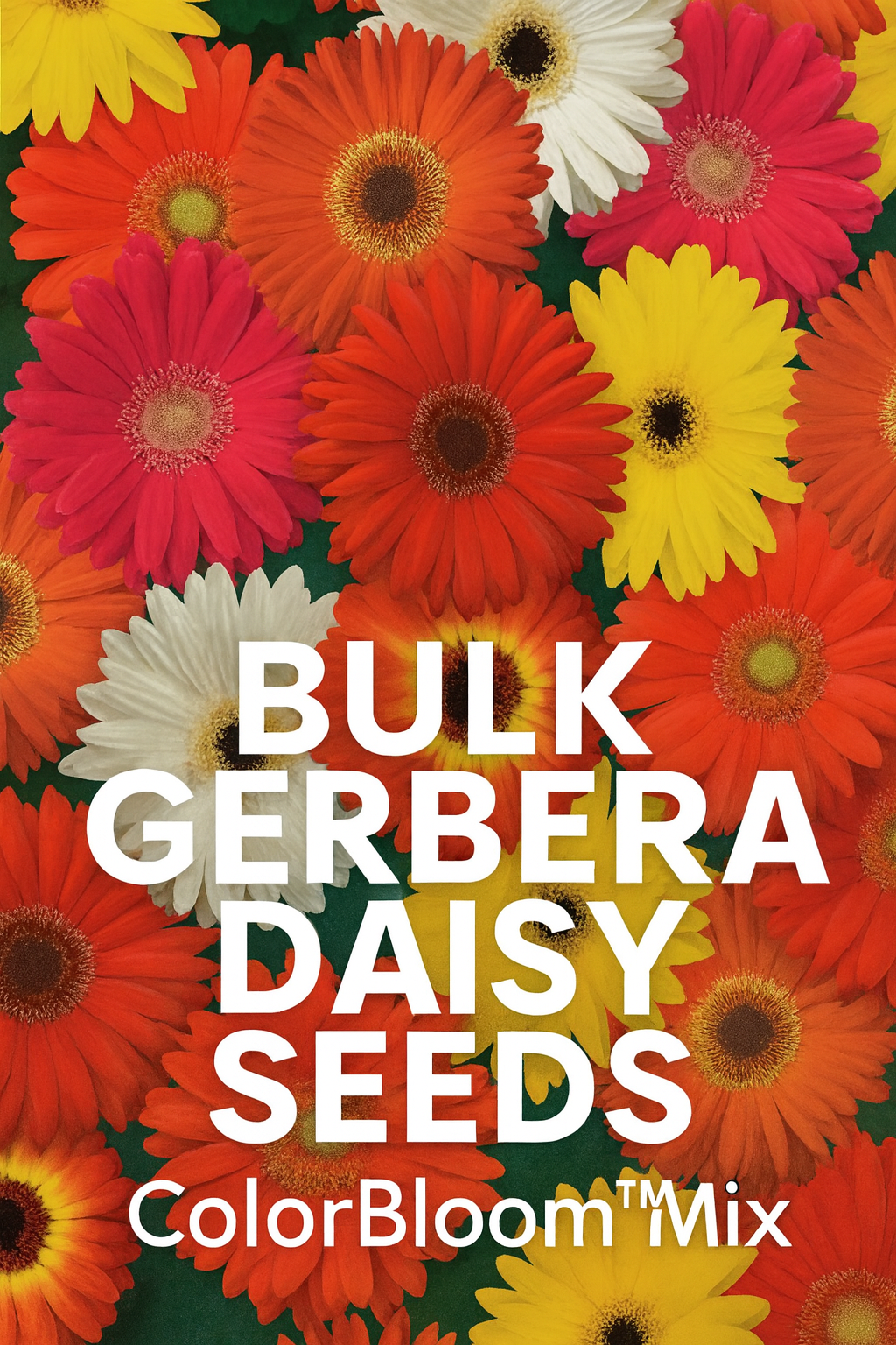 Bulk Gerbera Daisy Seeds ColorBloom Mix bright colorful blooms