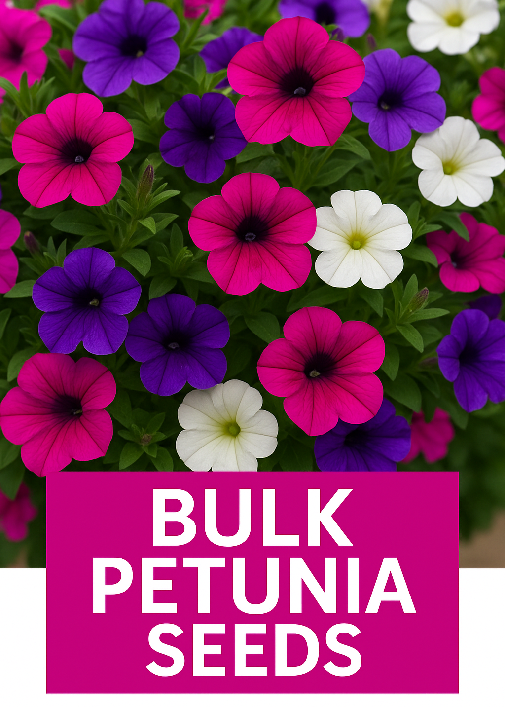 Bulk petunia seeds for growers and retail-ready flower sales