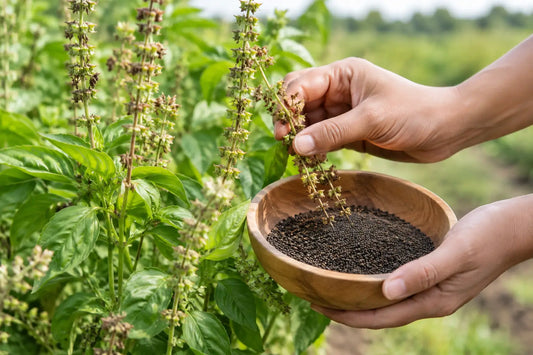 Basil Seed Harvesting for Healthy Next Crops