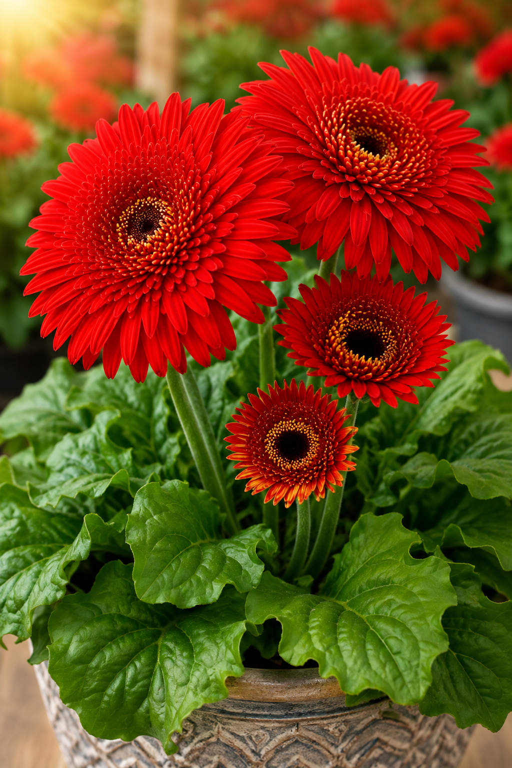 Gerbera Daisy Joybera Double Scarlet Flower Seeds – 100 Premium Flower Seeds