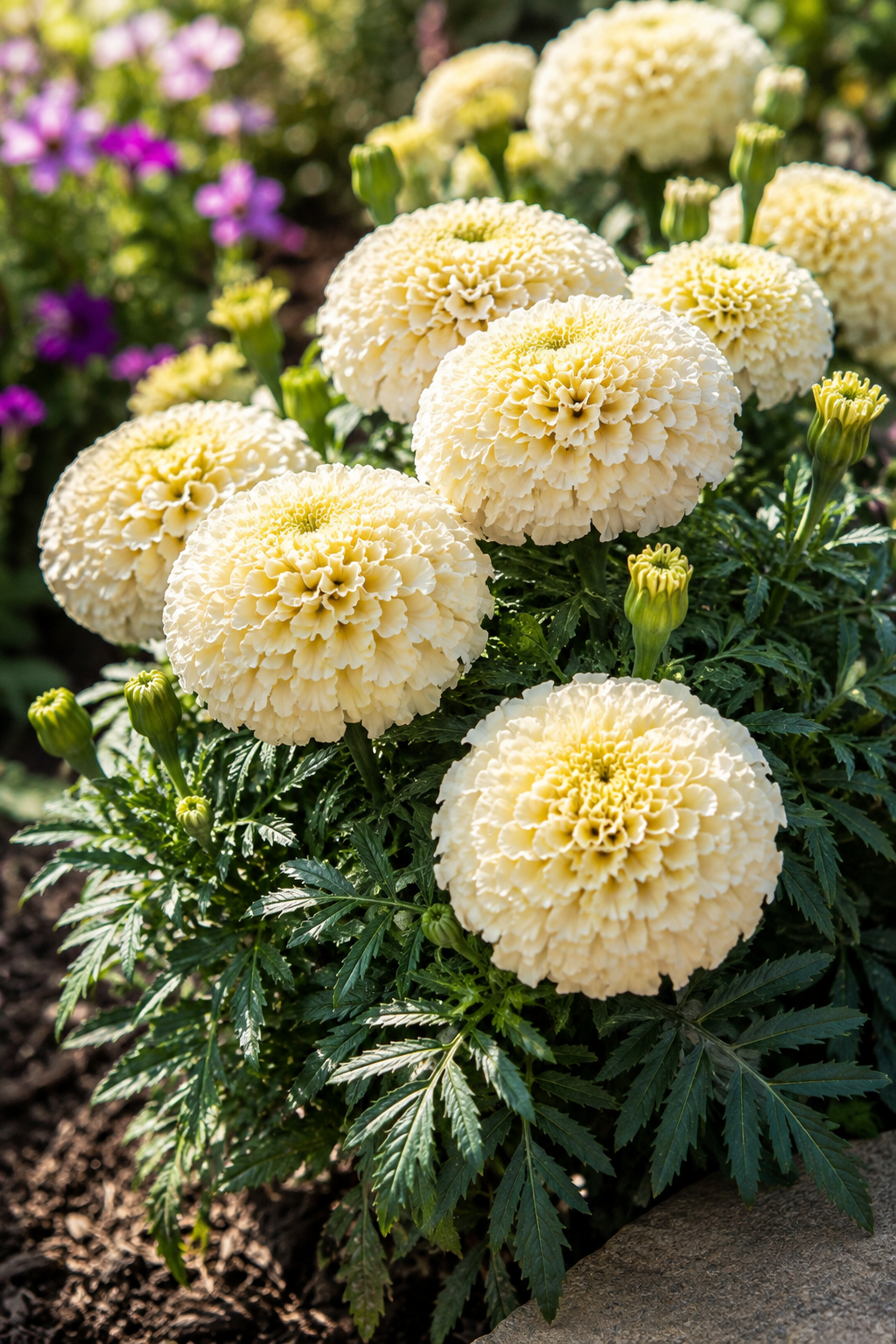 Lanna Lace African Marigold Vanilla Flower Seeds