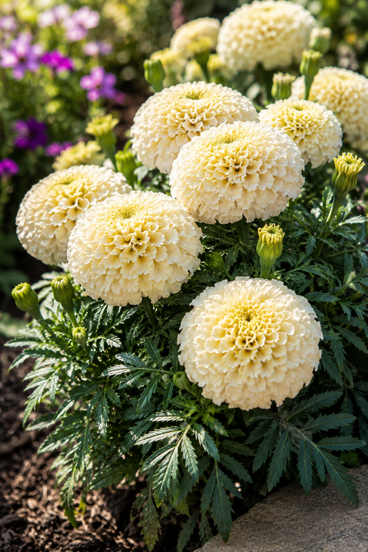 Lanna Lace African Marigold Vanilla Flower Seeds