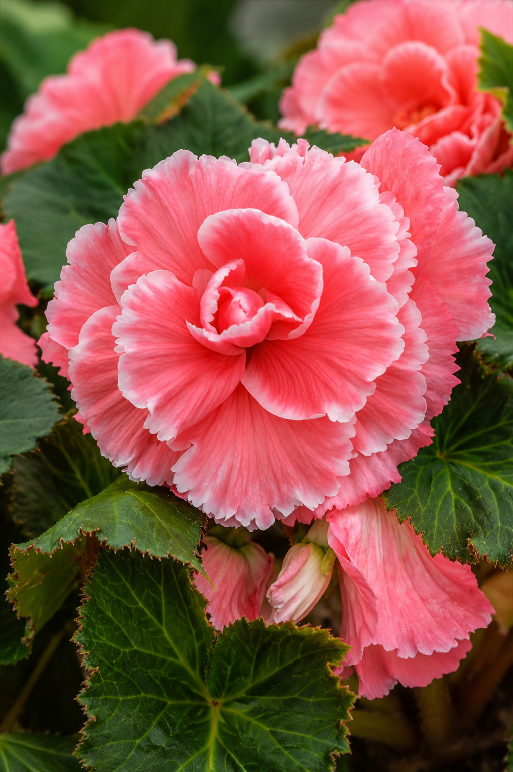 Pelleted Begonia Seeds Marquee™ Picotee Lace Pink Tuberous Begonia