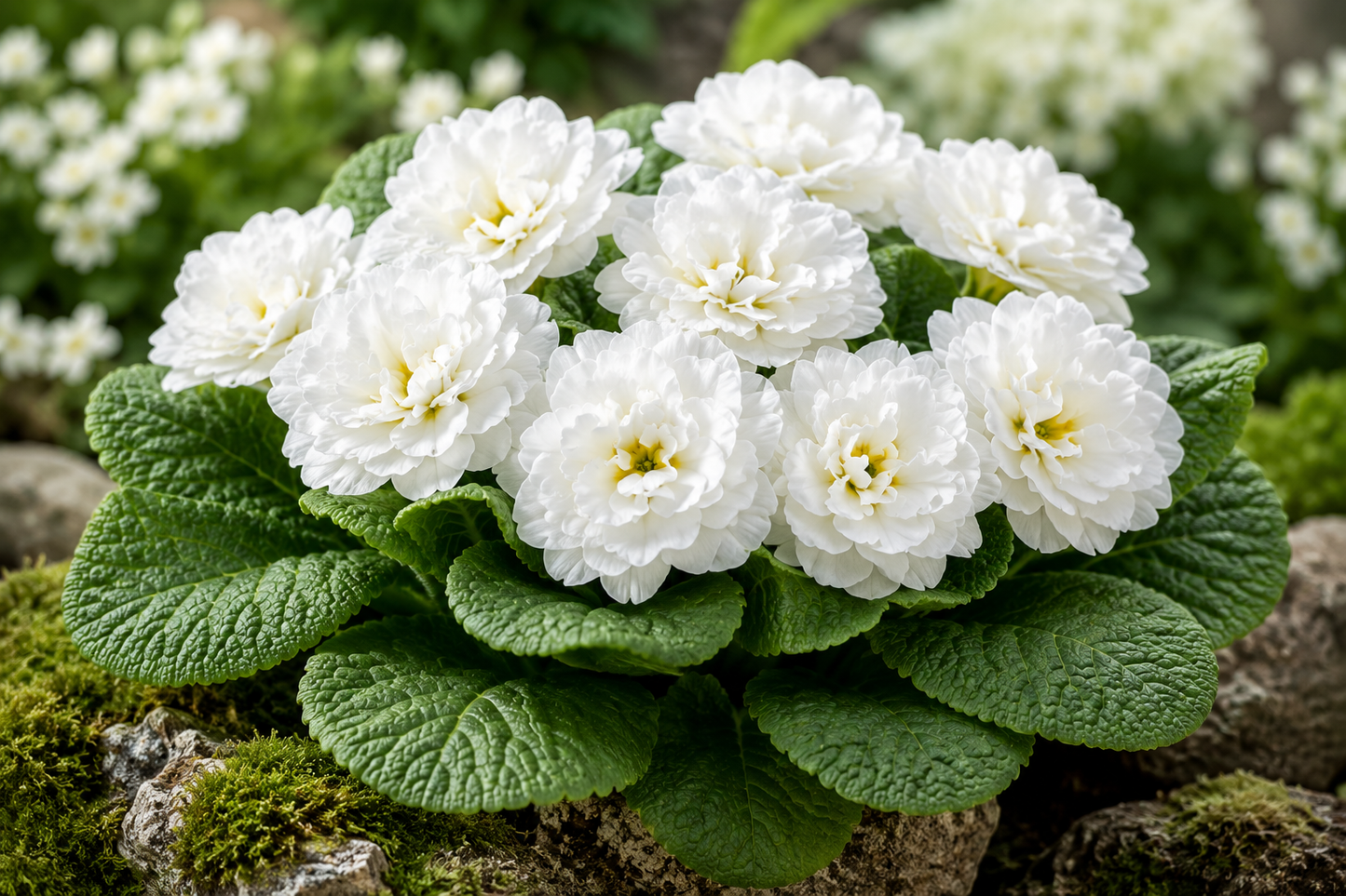 Primula Hethor Petticoat White Primrose Flower Seeds – 500 Bulk Flower Seeds
