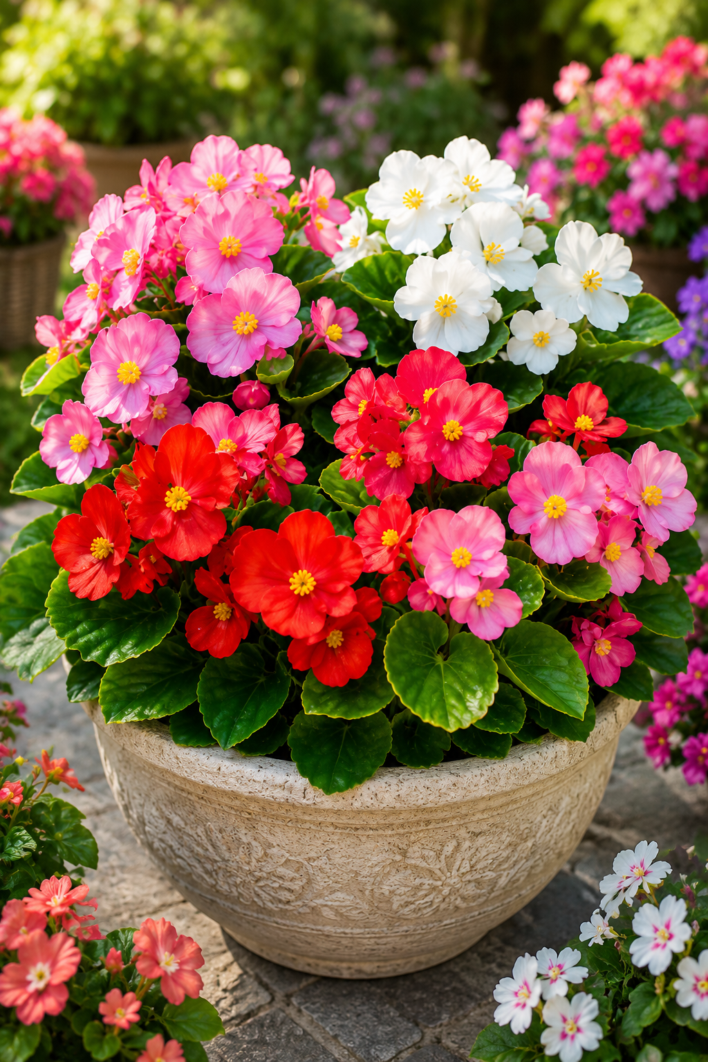 Begonia Seeds Super Cool Mix 1,000 Pelleted Seeds | Professional Bedding Plant Seeds